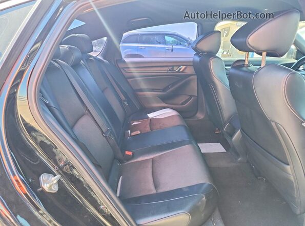 1HGCV1F3XJA092012 2018 HONDA ACCORD Black Rear seats view