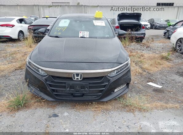 1HGCV1F3XJA142505 2018 HONDA ACCORD Black Rear interior view