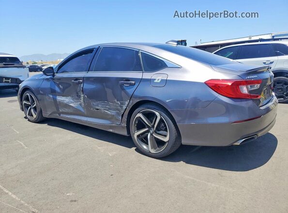 1HGCV1F3XJA206297 2018 HONDA ACCORD Charcoal Հետևի ձախ