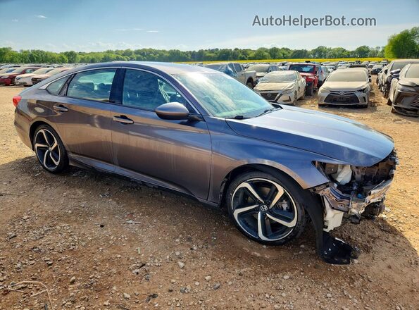 1HGCV1F3XKA042146 2019 HONDA ACCORD Gray Delantero derecho
