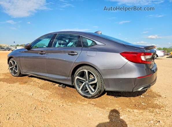 1HGCV1F3XKA042146 2019 HONDA ACCORD Gray Trasero izquierdo