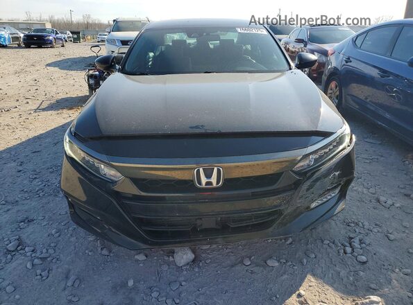 1HGCV1F3XKA062445 2019 HONDA ACCORD Black Դիմացի տեսք