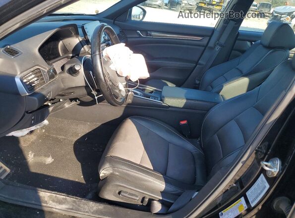 1HGCV1F3XKA062445 2019 HONDA ACCORD Black Սալոնի դիմացի տեսք