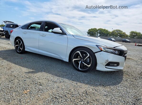 1HGCV1F3XKA082274 2019 HONDA ACCORD White Przód prawy