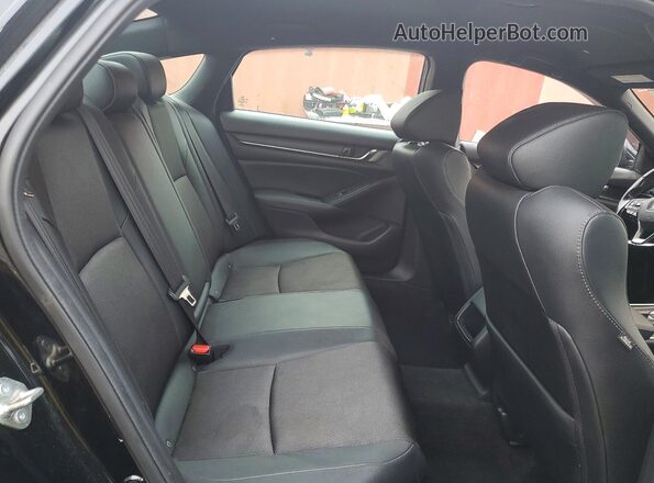 1HGCV1F3XKA150024 2019 HONDA ACCORD Black Rear seats view