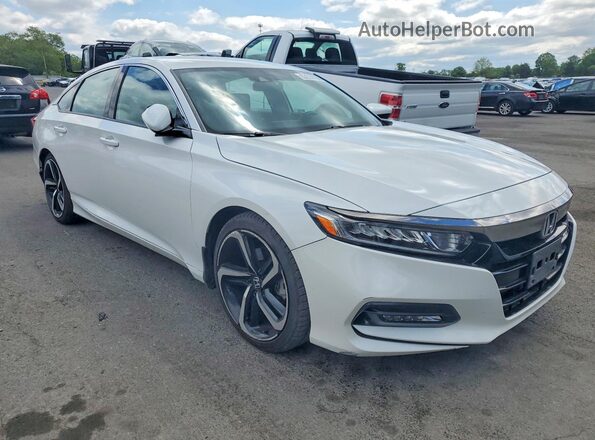 1HGCV1F3XKA151562 2019 HONDA ACCORD White Передня права чверть