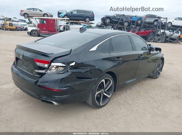 1HGCV1F3XKA159385 2019 HONDA ACCORD Black Trasero derecho