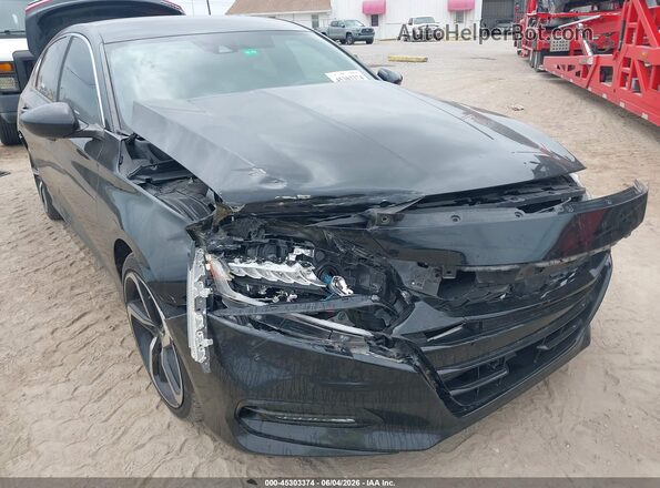 1HGCV1F3XKA159385 2019 HONDA ACCORD Black Vista frontal