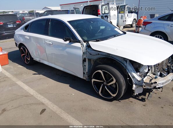 1HGCV1F3XKA159533 2019 HONDA ACCORD White Դիմացի տեսք