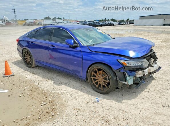 1HGCV1F3XLA001629 2020 HONDA ACCORD Синий Передняя правая четверть