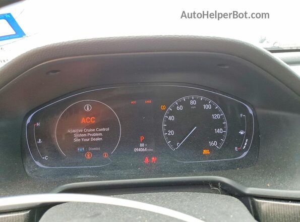 1HGCV1F3XLA001629 2020 HONDA ACCORD Синий Вид щитка приборов
