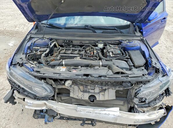 1HGCV1F3XLA001629 2020 HONDA ACCORD Синий Вид задней части салона