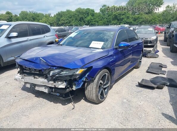 1HGCV1F3XLA110060 2020 HONDA ACCORD Blue Front left