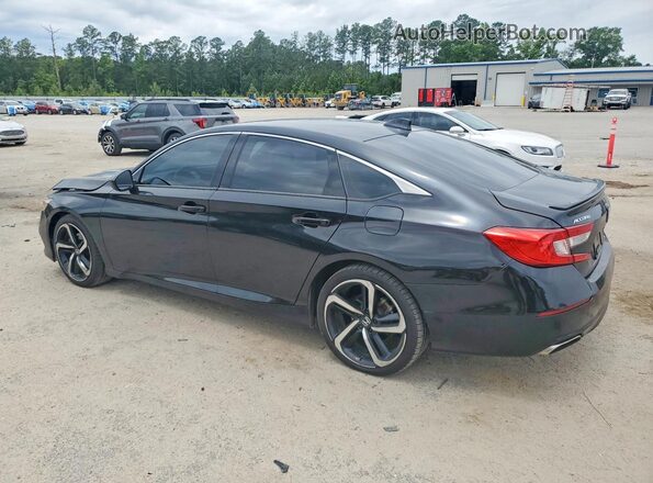 1HGCV1F3XMA054901 2021 HONDA ACCORD Black Tył lewy