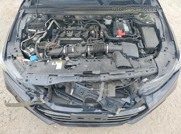 1HGCV1F3XMA054901 2021 HONDA ACCORD Black Widok wnętrza z tyłu