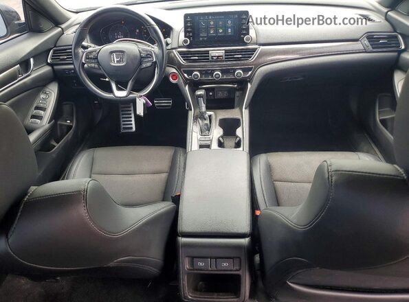 1HGCV1F3XMA054901 2021 HONDA ACCORD Black Widok deski rozdzielczej