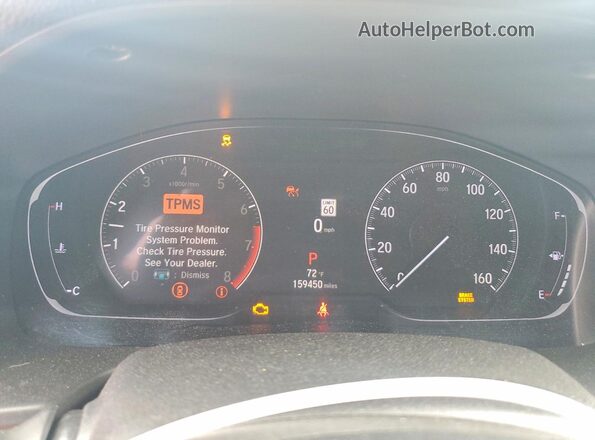 1HGCV1F3XMA054901 2021 HONDA ACCORD Black Widok zestawu wskaźników