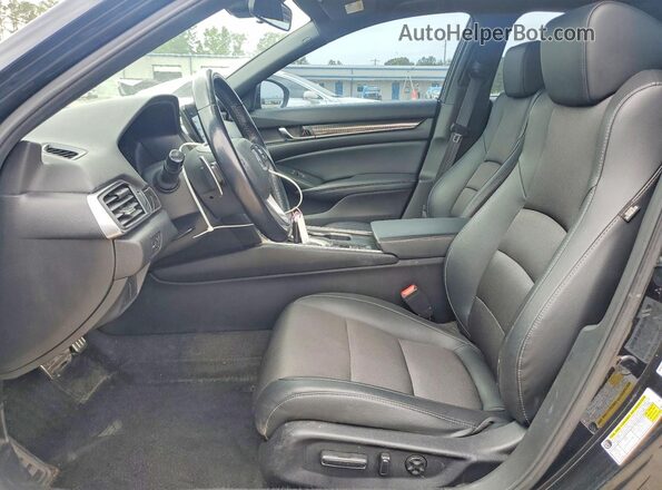 1HGCV1F3XMA054901 2021 HONDA ACCORD Black Widok wnętrza z przodu