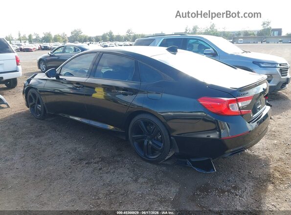 1HGCV1F3XMA110447 2021 HONDA ACCORD Black Задня ліва чверть
