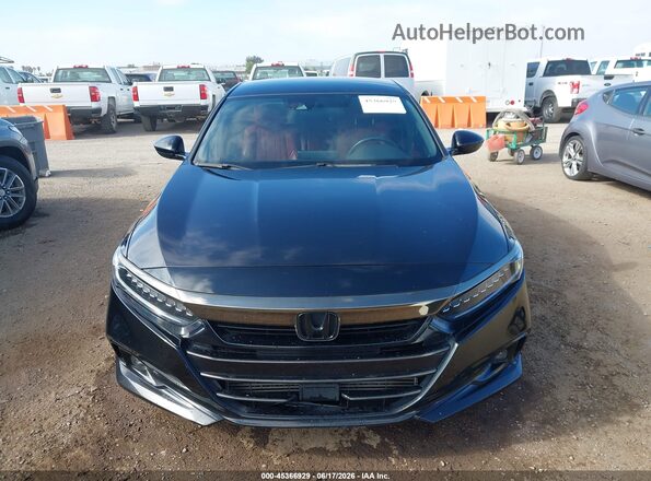 1HGCV1F3XMA110447 2021 HONDA ACCORD Black Вид щитка приладів