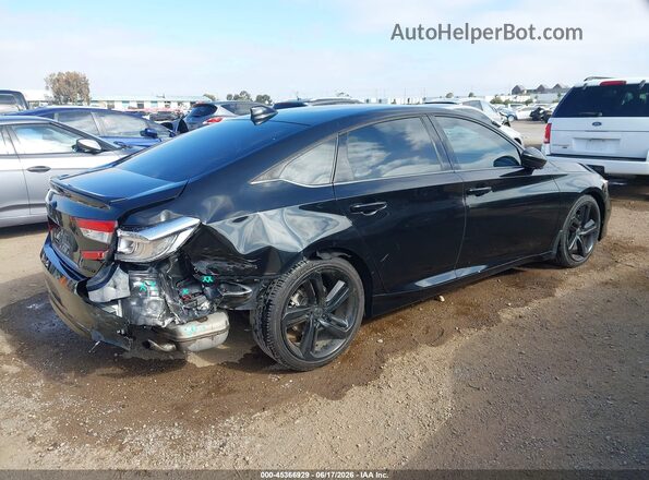 1HGCV1F3XMA110447 2021 HONDA ACCORD Black Задня права чверть
