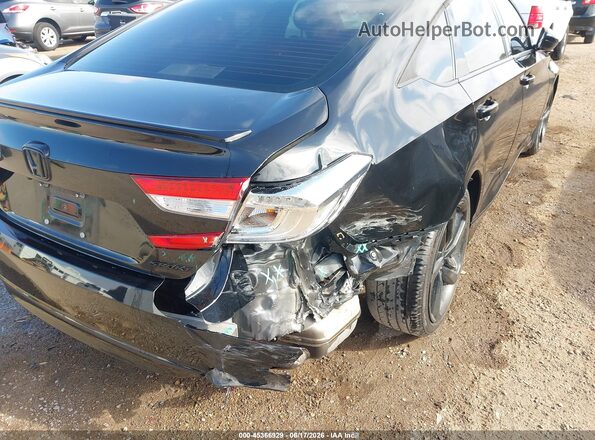 1HGCV1F3XMA110447 2021 HONDA ACCORD Black Вид спереду