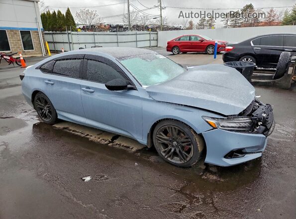 1HGCV1F3XMA110965 2021 HONDA ACCORD Серый Передняя правая четверть