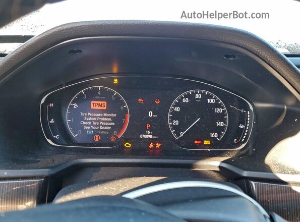 1HGCV1F3XMA110965 2021 HONDA ACCORD Серый Вид щитка приборов