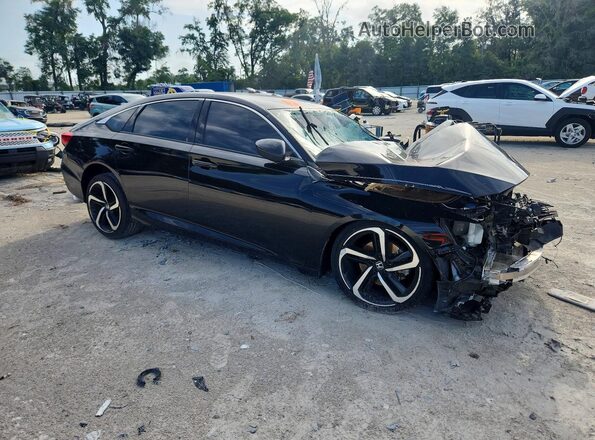 1HGCV1F3XNA010916 2022 HONDA ACCORD Black Delantero derecho