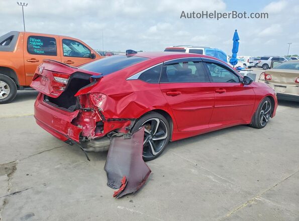 1HGCV1F3XNA031765 2022 HONDA ACCORD Red Trasero derecho