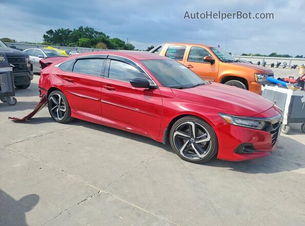 1HGCV1F3XNA031765 2022 HONDA ACCORD Red Delantero derecho