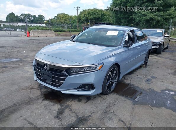 1HGCV1F3XNA032477 2022 HONDA ACCORD Blue Przód lewy