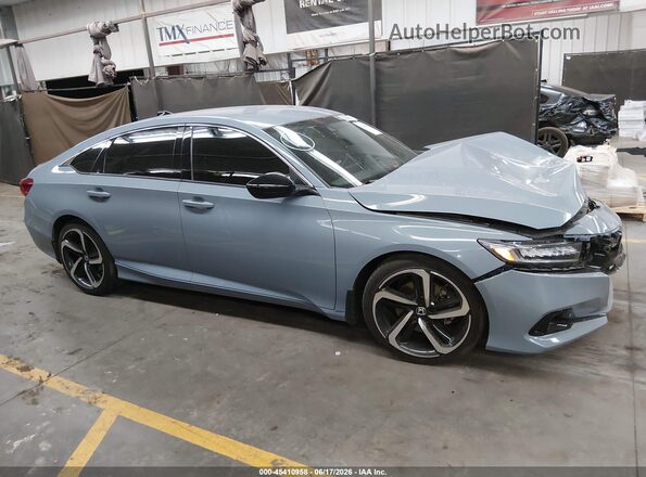 1HGCV1F3XNA053927 2022 HONDA ACCORD Light Blue Rear interior view