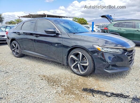 1HGCV1F3XNA085809 2022 HONDA ACCORD Black Առջևի աջ