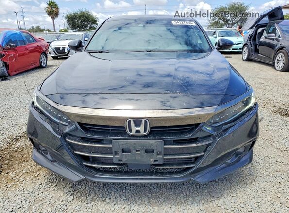 1HGCV1F3XNA085809 2022 HONDA ACCORD Black Դիմացի տեսք