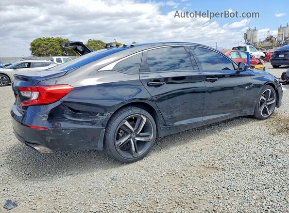 1HGCV1F3XNA085809 2022 HONDA ACCORD Black Հետևի աջ