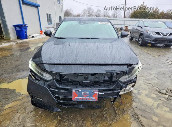 1HGCV1F40KA002845 2019 HONDA ACCORD Black Դիմացի տեսք