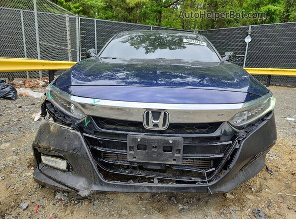 1HGCV1F40LA030954 2020 HONDA ACCORD Blue Դիմացի տեսք