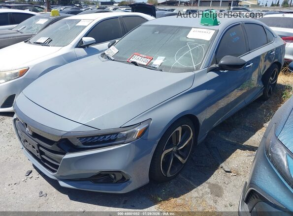 1HGCV1F40MA051580 2021 HONDA ACCORD Gray Przód lewy