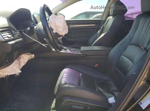 1HGCV1F40MA095692 2021 HONDA ACCORD Black Widok wnętrza z przodu