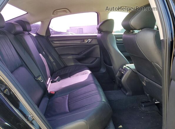 1HGCV1F40MA095692 2021 HONDA ACCORD Black Widok tylnych siedzeń