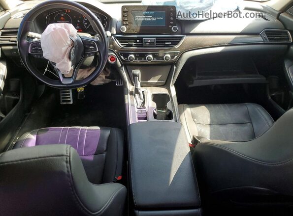 1HGCV1F40MA095692 2021 HONDA ACCORD Black Widok deski rozdzielczej