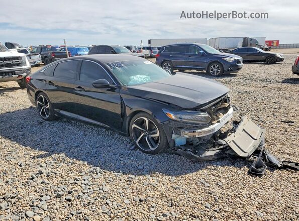 1HGCV1F40MA095692 2021 HONDA ACCORD Black Przód prawy