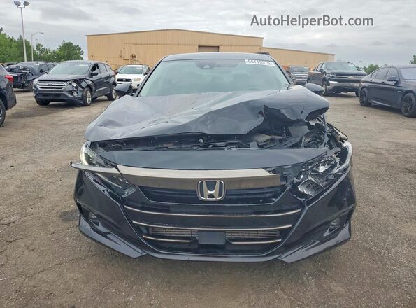 1HGCV1F40MA101877 2021 HONDA ACCORD Black წინა ხედი