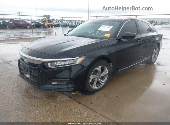 1HGCV1F41JA106663 2018 HONDA ACCORD Black Передня ліва чверть