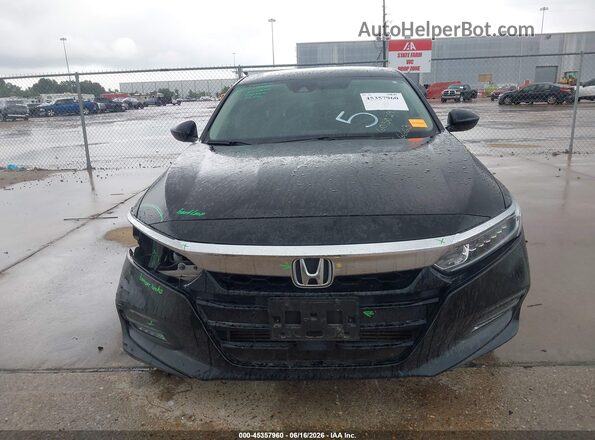 1HGCV1F41JA106663 2018 HONDA ACCORD Black Вид задньої частини салону