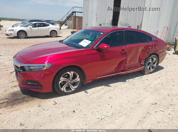 1HGCV1F41JA136178 2018 HONDA ACCORD Red Front left