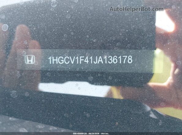 1HGCV1F41JA136178 2018 HONDA ACCORD Red Engine compartment view