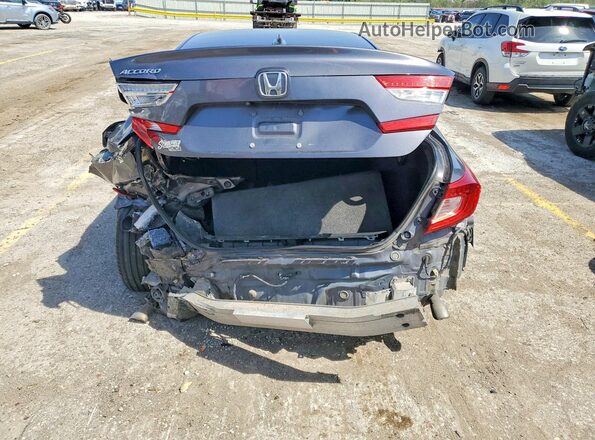 1HGCV1F41KA017743 2019 HONDA ACCORD Gray Widok z tyłu