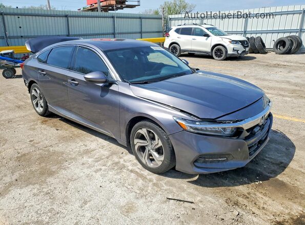 1HGCV1F41KA017743 2019 HONDA ACCORD Gray Przód prawy